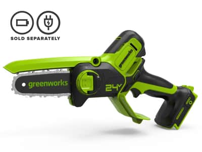 Greenworks 24V Mini Chainsaw 6" Brushless Skin — Chainsaws