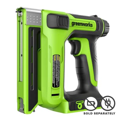 Greenworks 24V Crown Stapler Bradder 3/8" Skin — Staple Guns & Staples