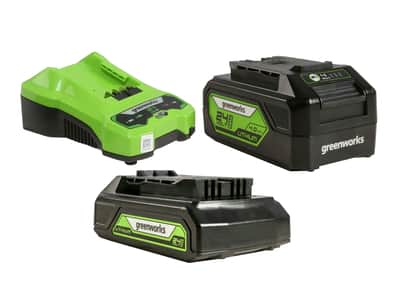Greenworks 24V Battery & Charger 3 Piece Kit 2.0/4.0Ah — Batteries