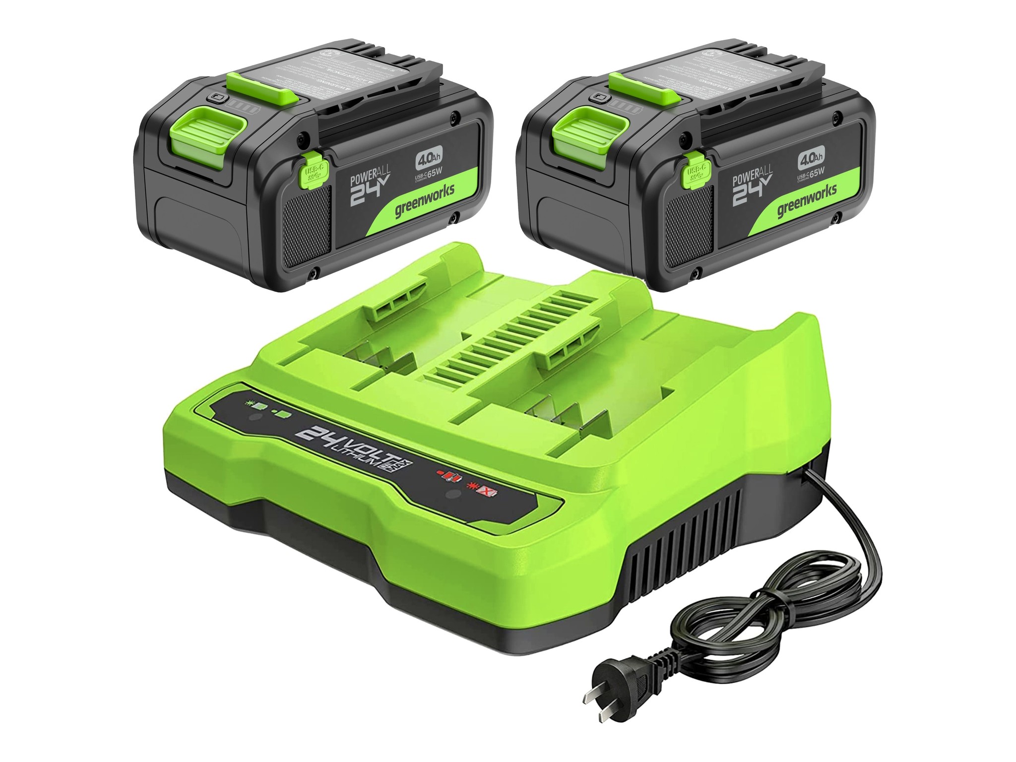 Greenworks 24V High Power Battery & Charger Kit  4.0Ah — image 1