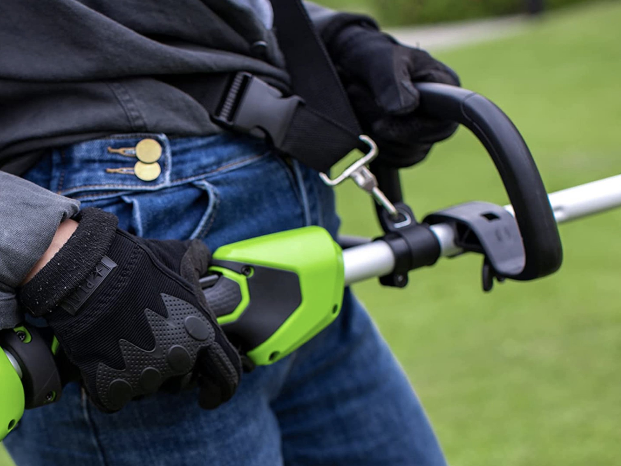 Greenworks 24Vx2 Cordless Brushcutter 400mm Brushless Skin — image 5