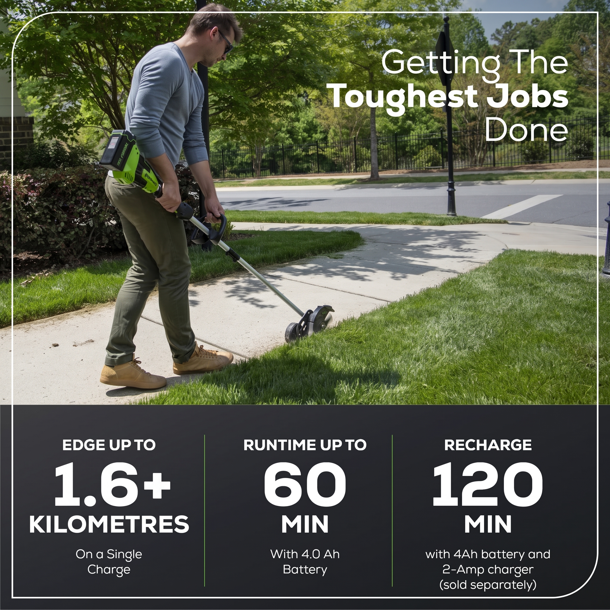 Greenworks 40V 200mm Edger Brushless Skin — image 3