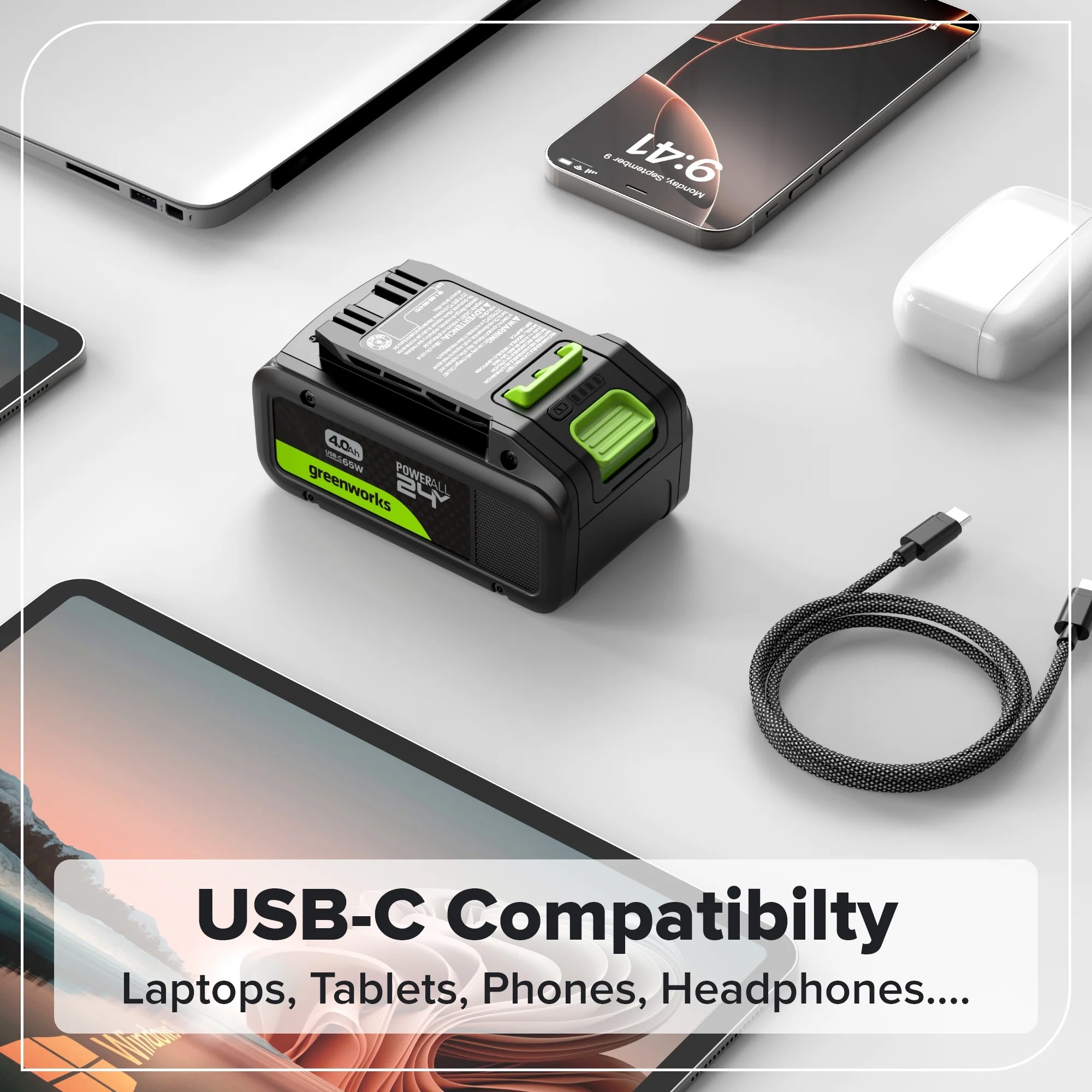 Greenworks 24V 4.0Ah High Power Battery — image 7