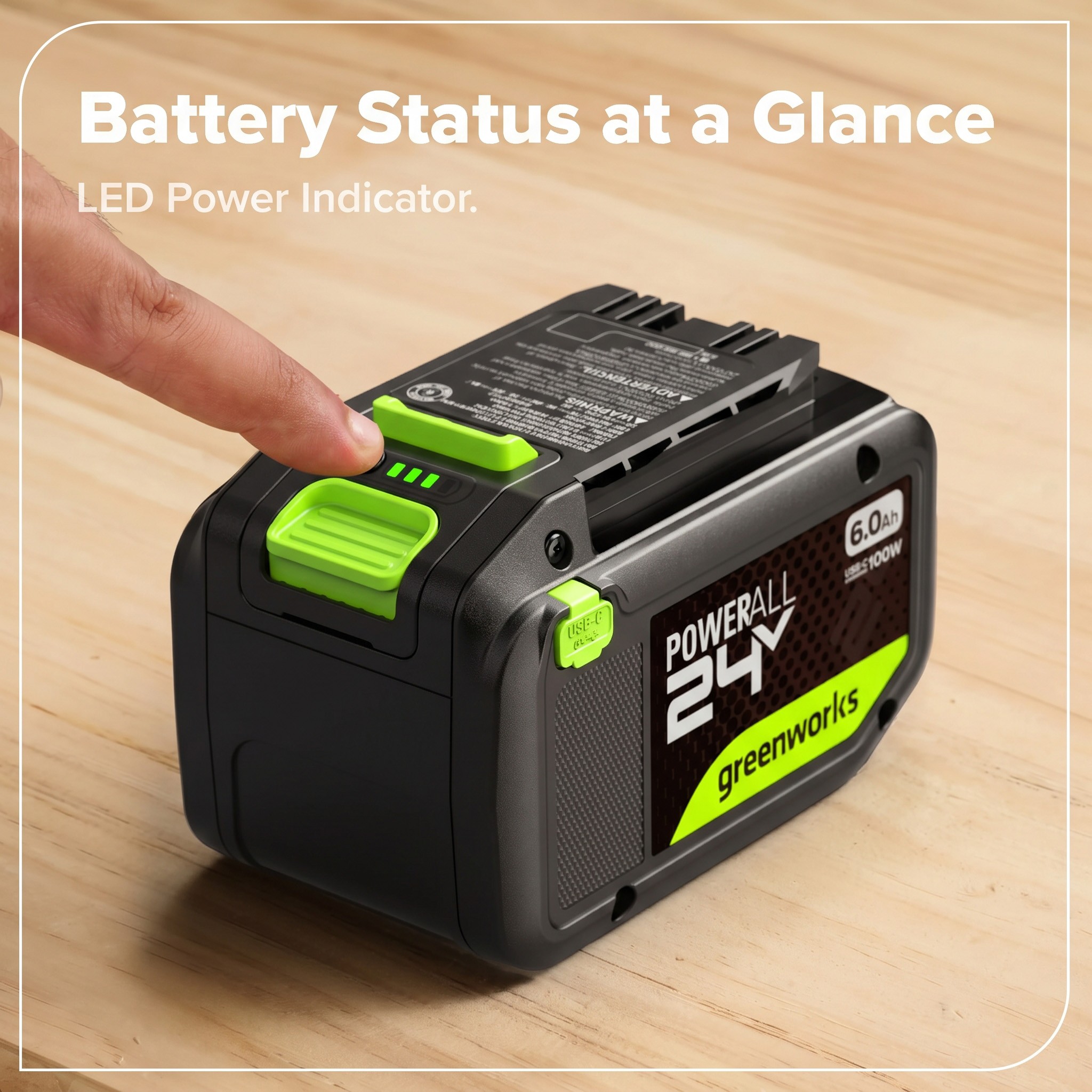 Greenworks 24V 6.0Ah High Power Battery — image 2