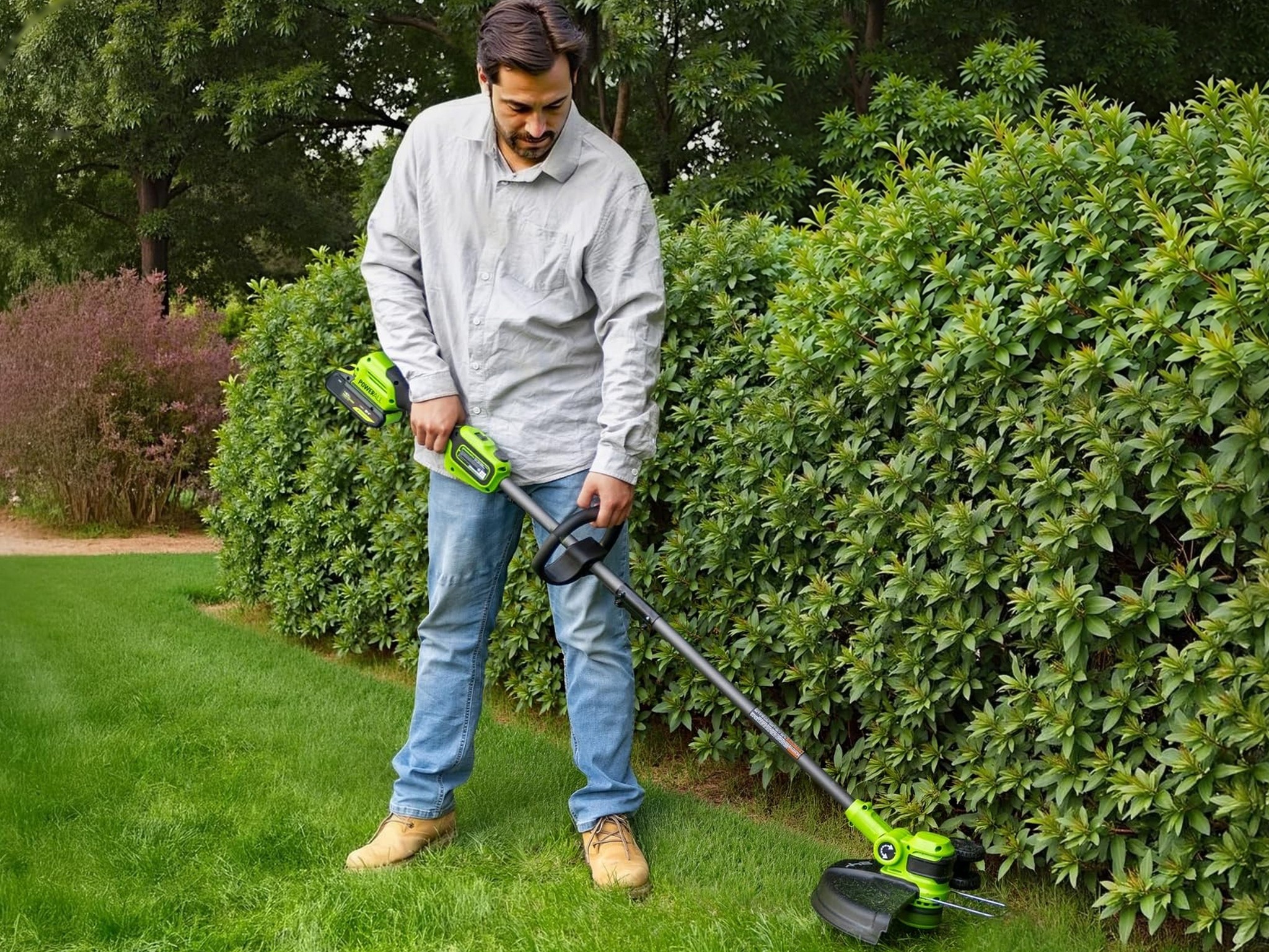 Greenworks 24V Cordless Brushcutter 330mm Brushless Skin — image 2