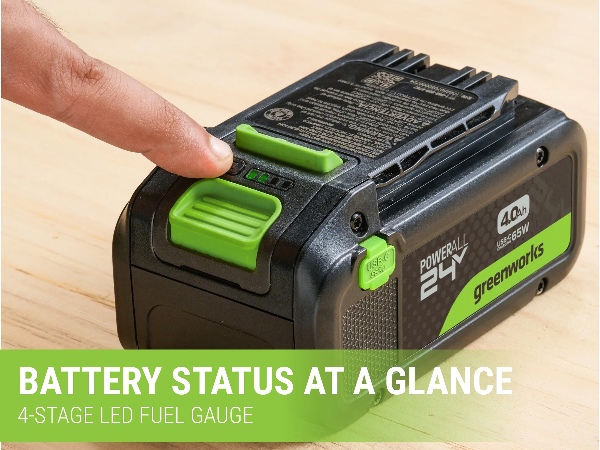 Greenworks 24V High Power Battery & Charger Kit  4.0Ah — image 4
