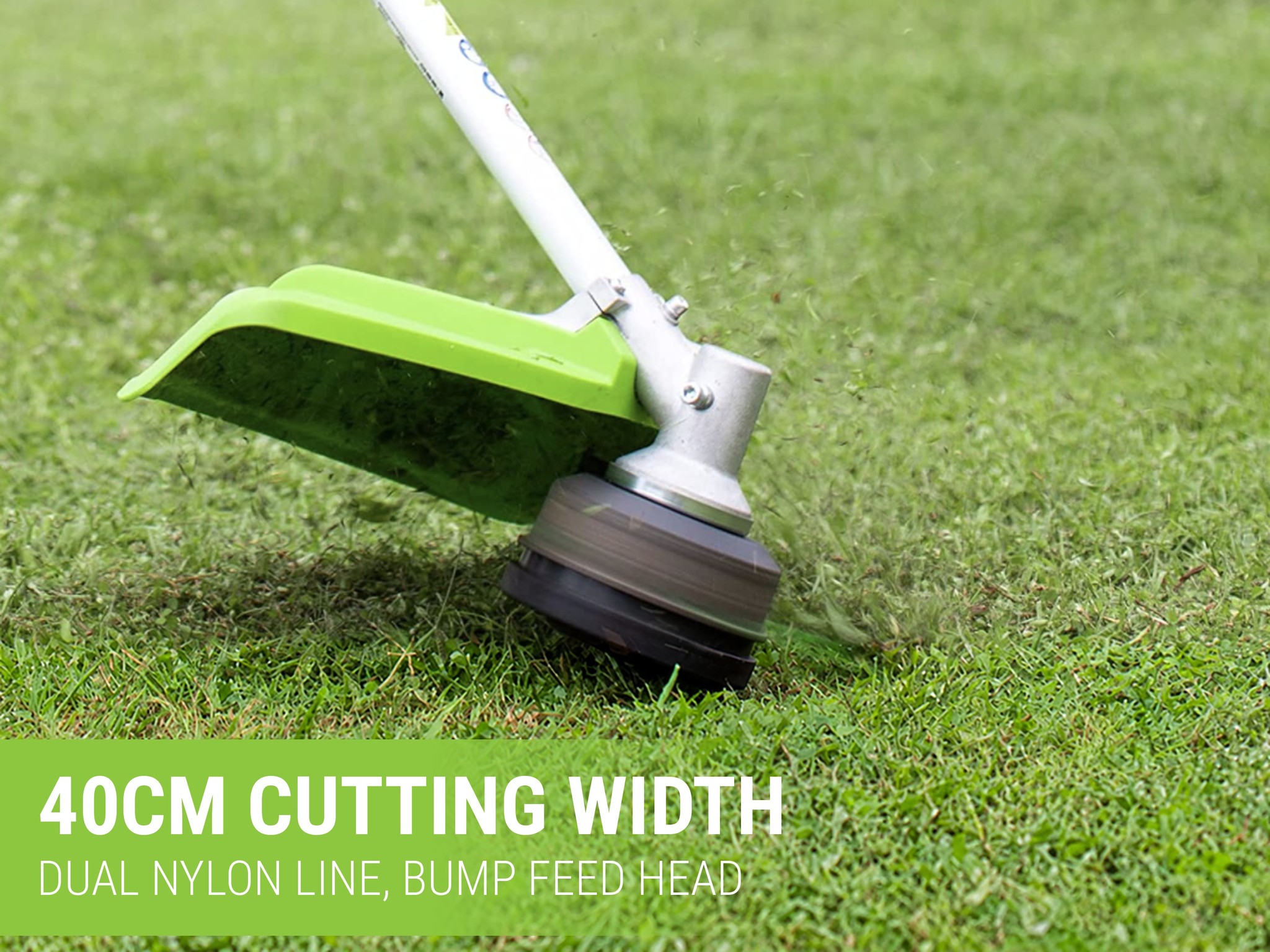 Greenworks 24Vx2 Cordless Brushcutter 400mm Brushless Skin — image 4