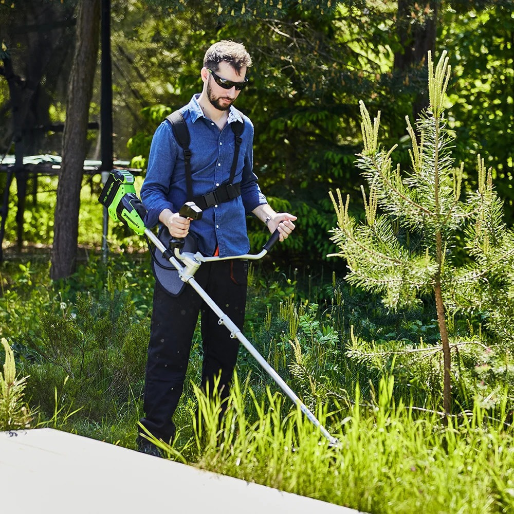 Greenworks 40V Bike Handle Brush Cutter Brushless Skin — image 3