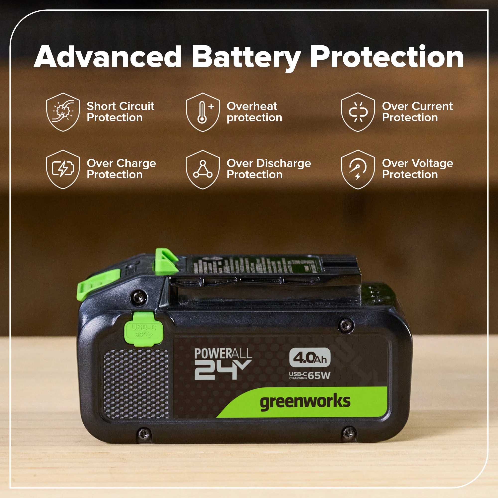 Greenworks 24V 4.0Ah High Power Battery — image 2