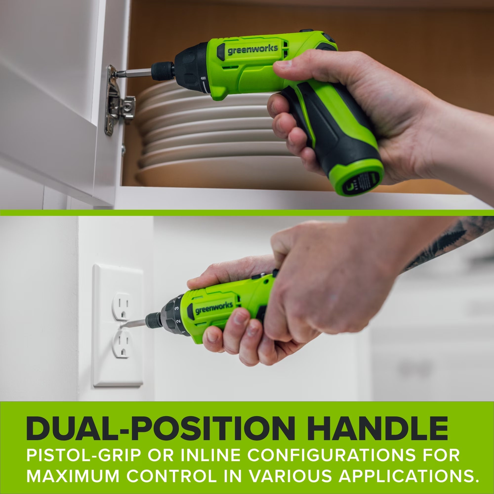 Greenworks 8V Dual-Position Screwdriver Kit — image 4