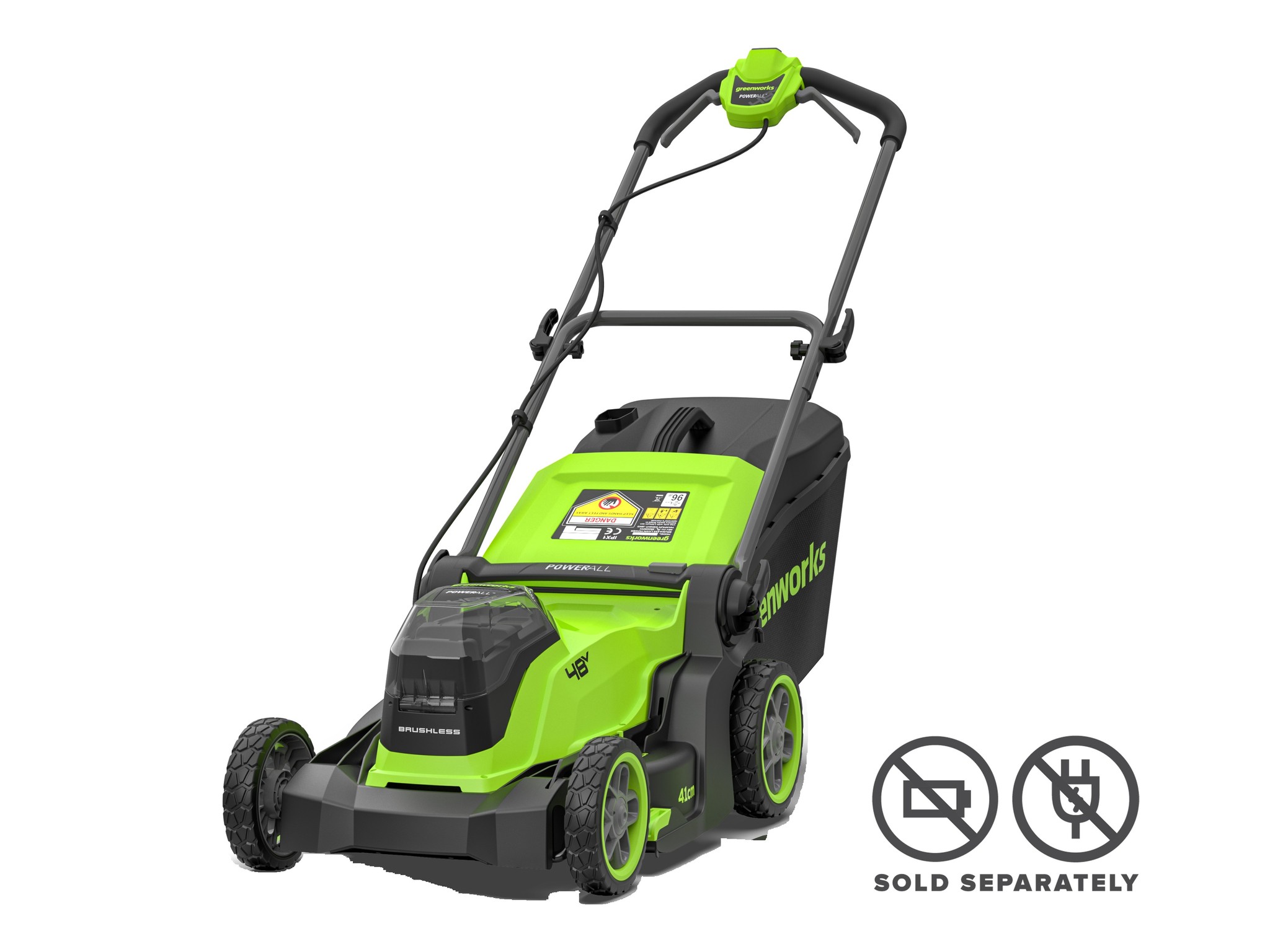 Greenworks 24Vx2 Lawn Mower 410mm Brushless Skin — image 1