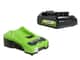 Greenworks 24V Battery & Charger 2 Piece Kit 2.0Ah — image 1