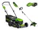 Greenworks 40V Lawnmower 460mm + Line Trimmer 4.0Ah Kit — image 1