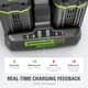 Greenworks Pro 80V Li-Ion Battery Charger Dual Port — image 3