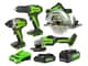 Greenworks 24V Drill Drive Grind Saw 4 Piece 2.0/4.0Ah Kit — image 1