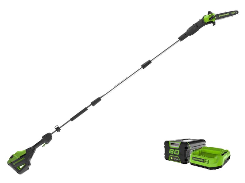 Greenworks Pro 80V Pole Saw 10" Brushless 2.0Ah Kit — main product image