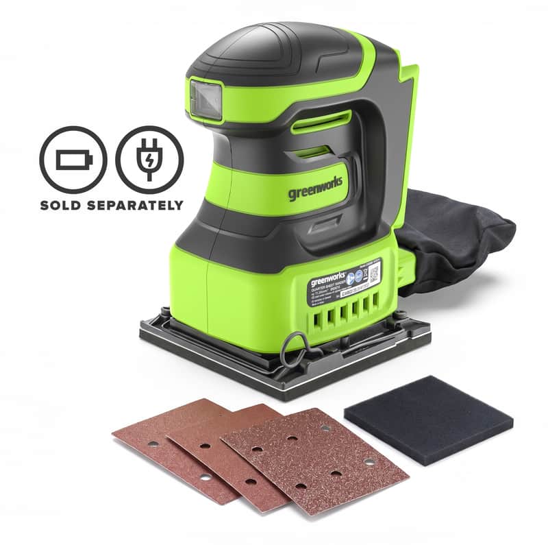 Greenworks 24V Quarter Sheet Sander Skin — main product image