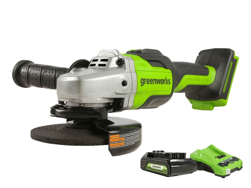 Greenworks 24V Angle Grinder 100mm Brushless 2.0Ah Kit — main product image