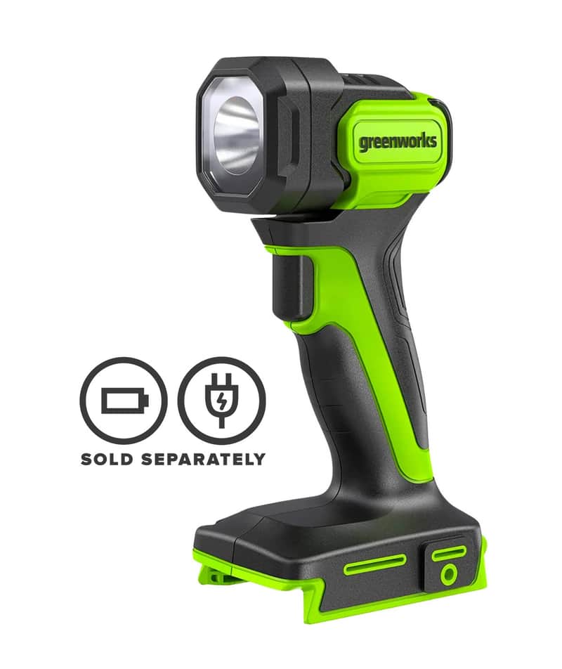 Greenworks 24V LED Flashlight 200 Lumen Skin — main product image