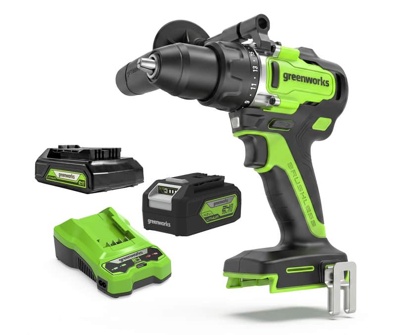 Greenworks 24V Heavy Duty Drill Driver 2.0/4.0Ah Kit — main product image