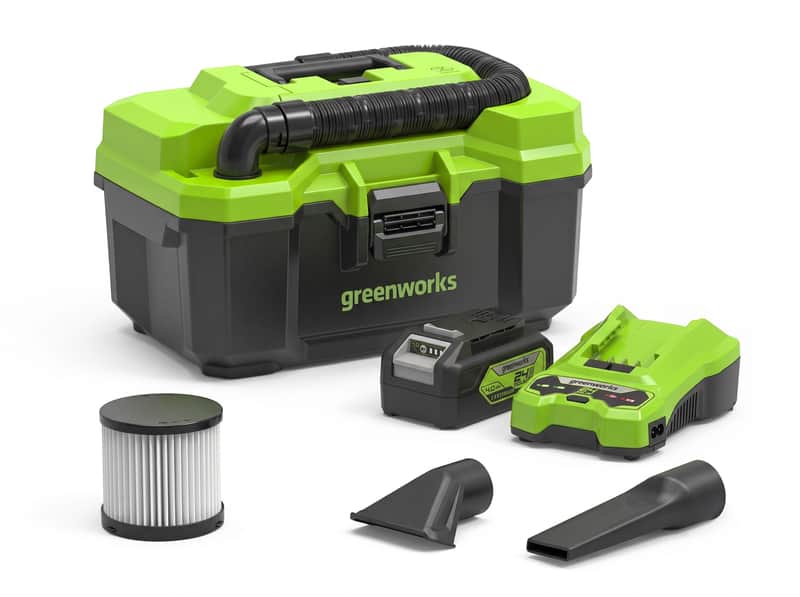 Greenworks 24V Wet & Dry Vac 450W 11L Brushless 4.0Ah Kit — main product image